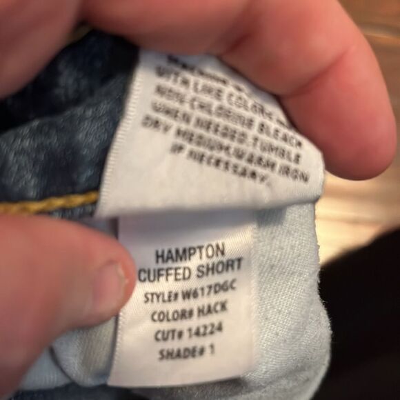 Hudson Cuffed Short Blue Denim Distressed Shorts Festival Concert Beach - Picture 10 of 12